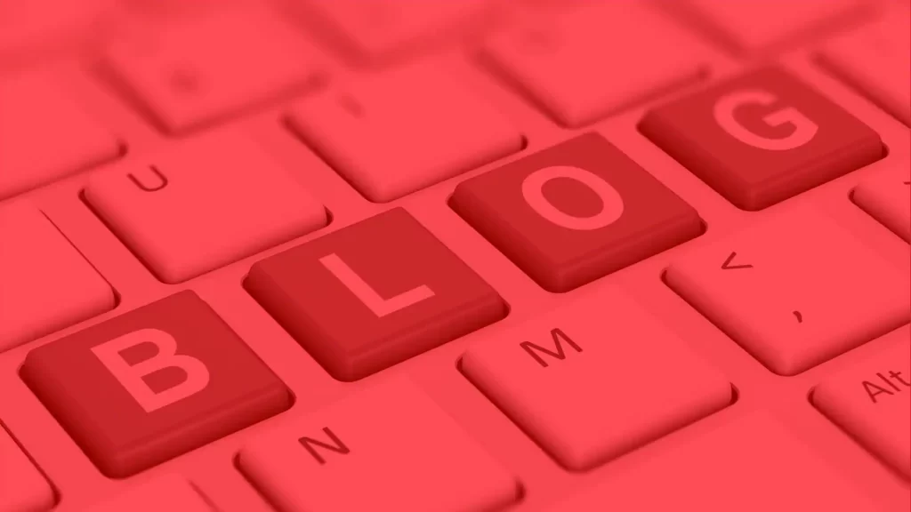 teclas de teclado forman la palabra blog