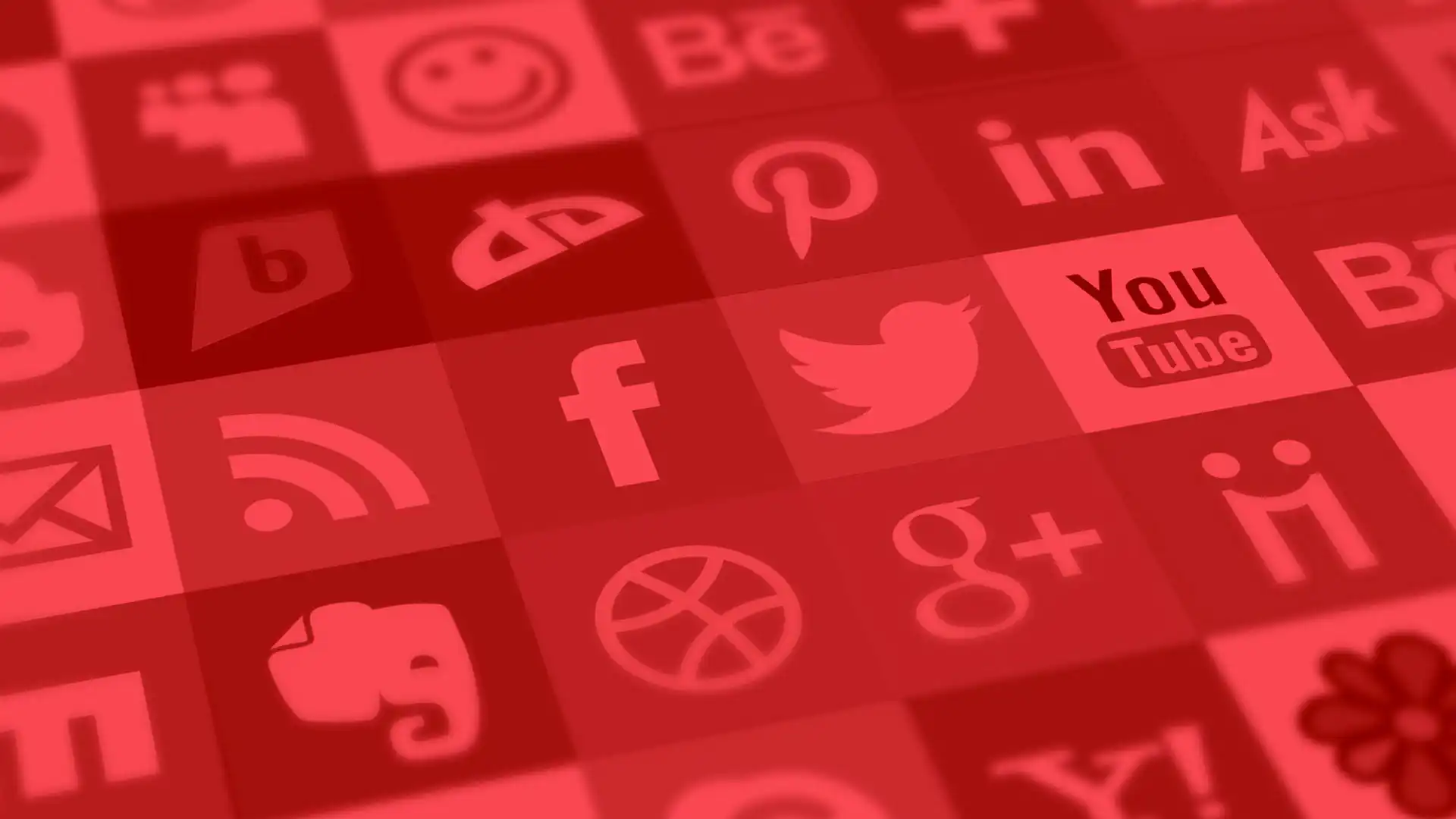 fondo con iconos de varias redes sociales