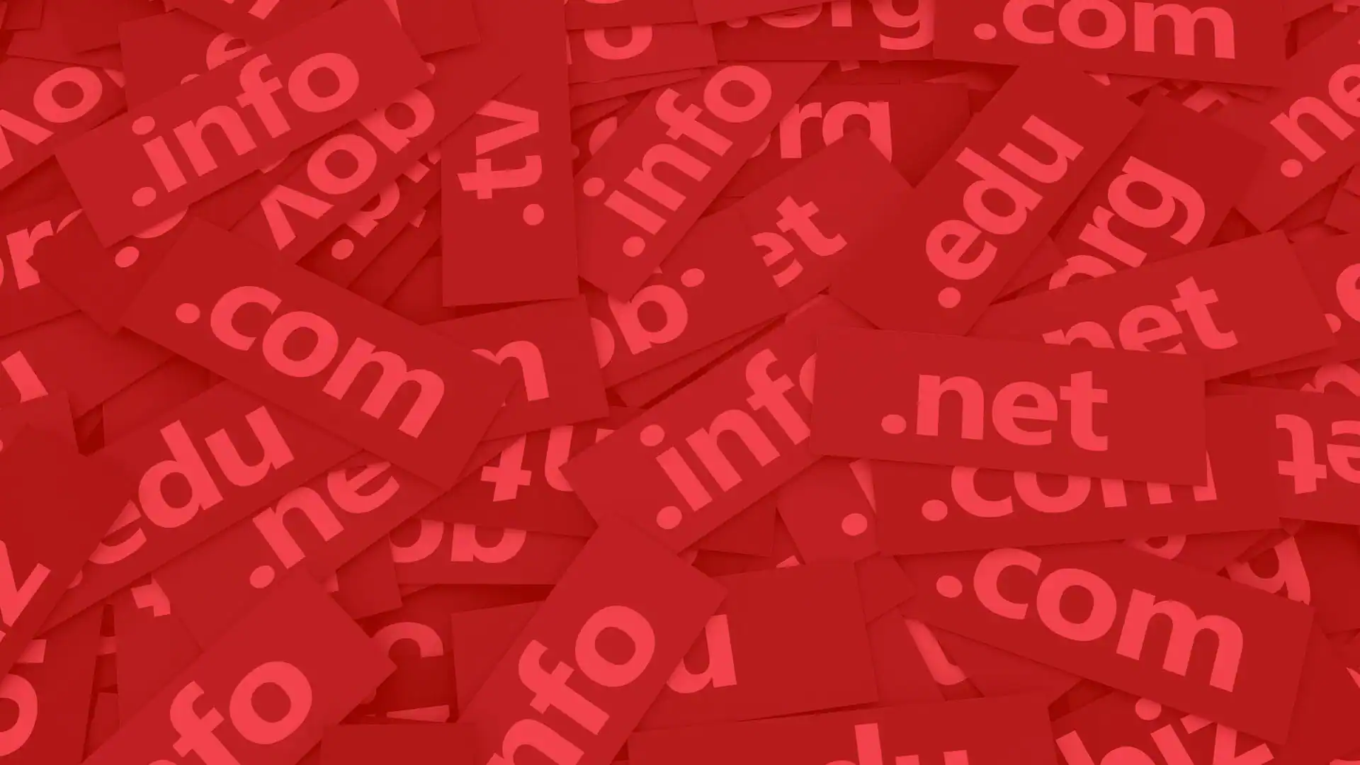 letreros con diferentes dominios de internet, marketing digital