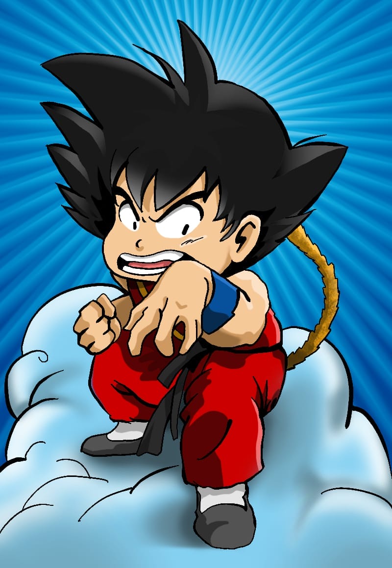 goku niño ilustración por Quimera Estudio
