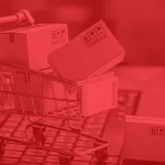 Carrito de compras de un comercio electrónico o tiendas del futuro