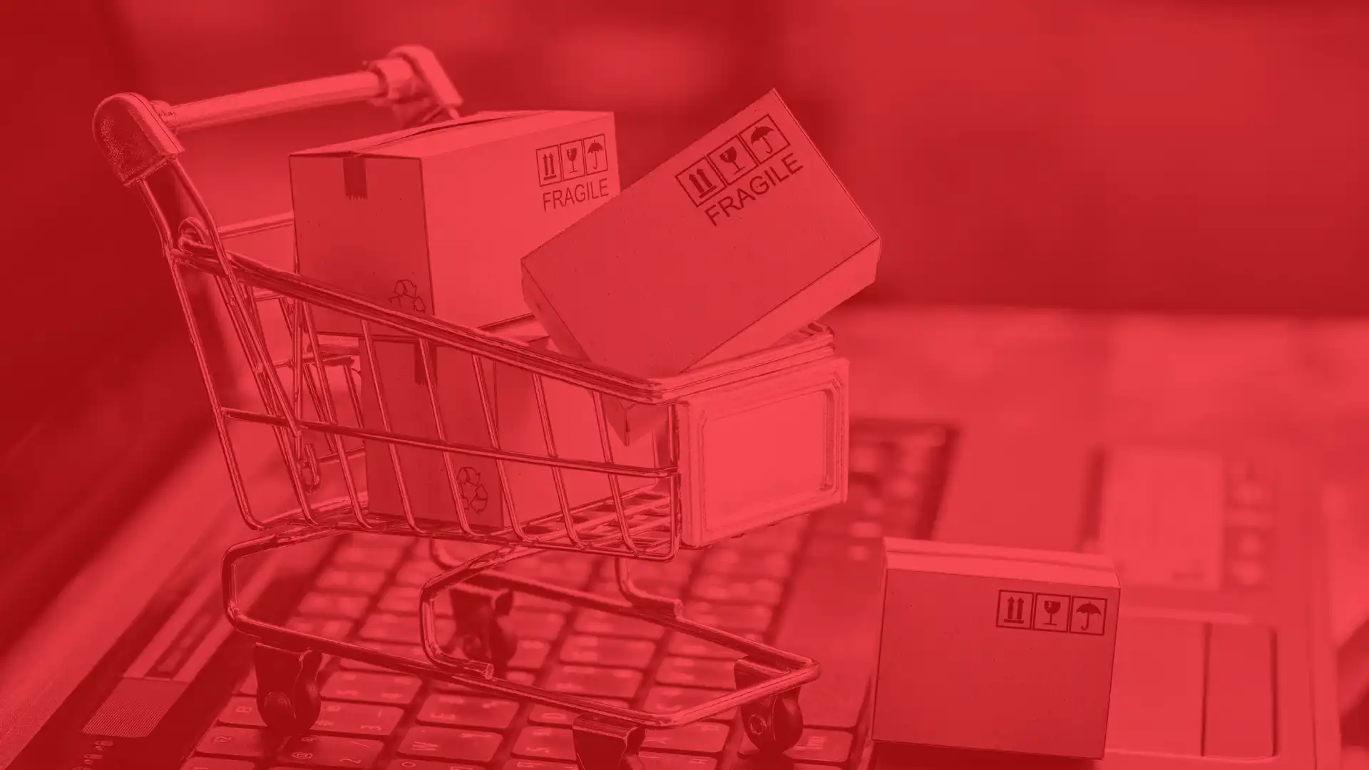 Carrito de compras de un comercio electrónico o tiendas del futuro