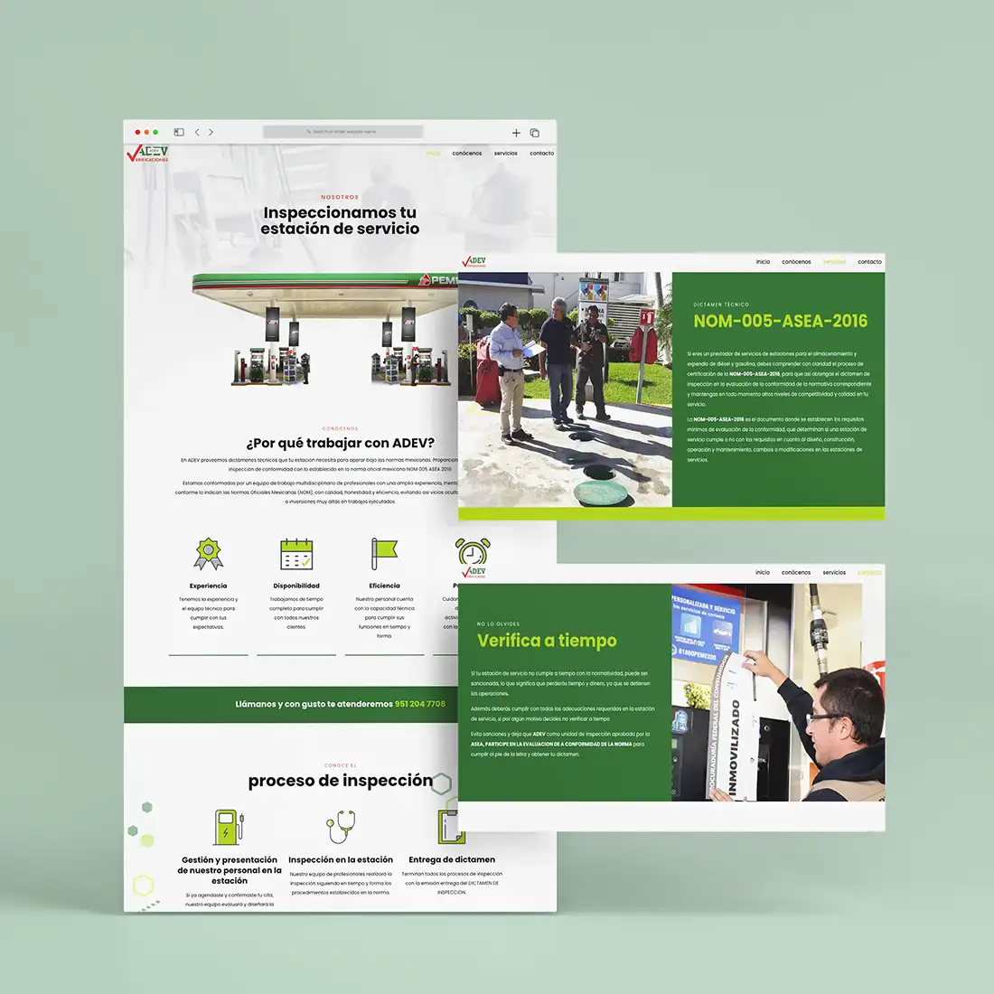 Sitio web diseñado por Quimera Estudio para ADEV